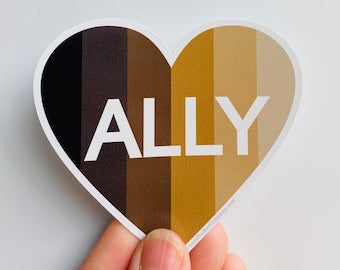 BLM ally heart sticker