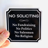 no soliciting sticker