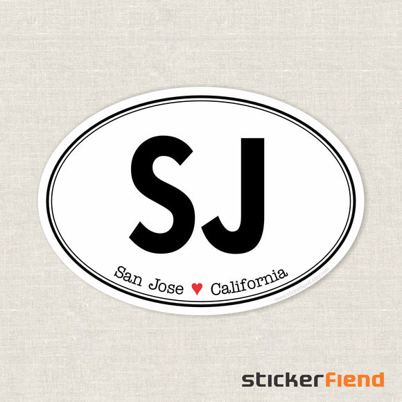 California SJ San Jose sticker