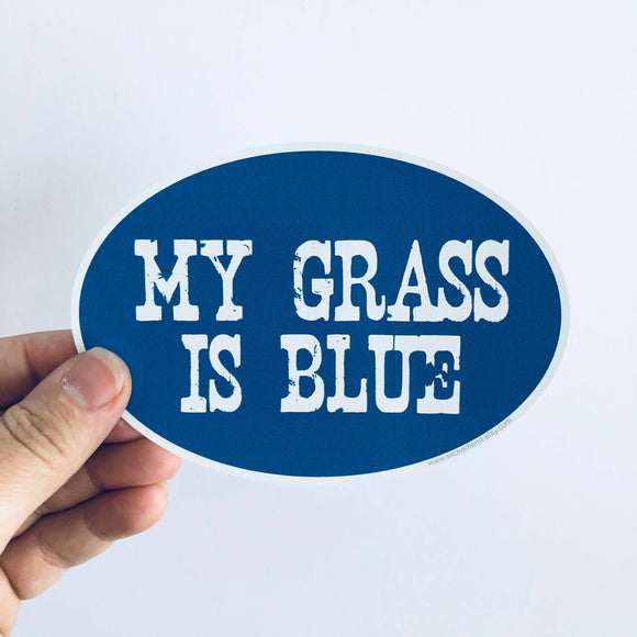 my grass is blue sticker