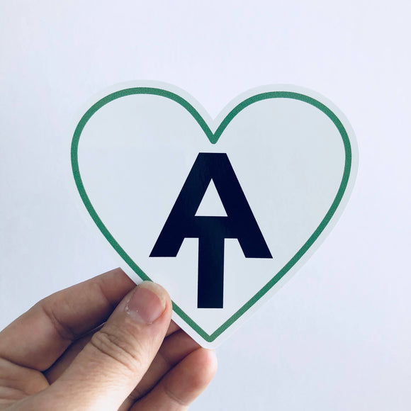 AT appalachian trail heart sticker