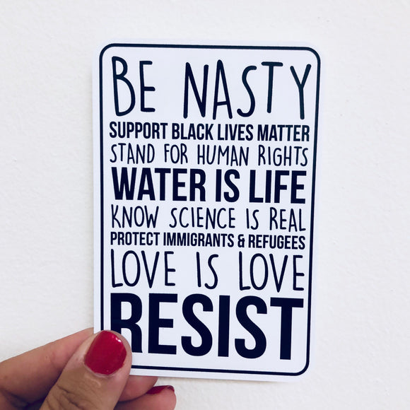 How to Be Nasty sticker