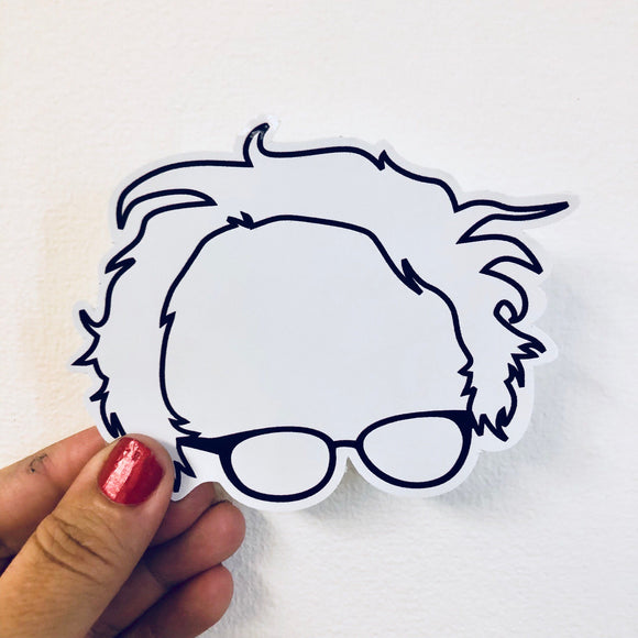 bernie hair sticker