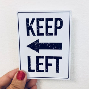 keep left democrat sticker