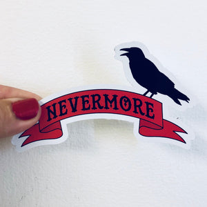 nevermore diecut sticker