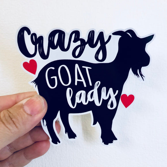 crazy goat lady sticker