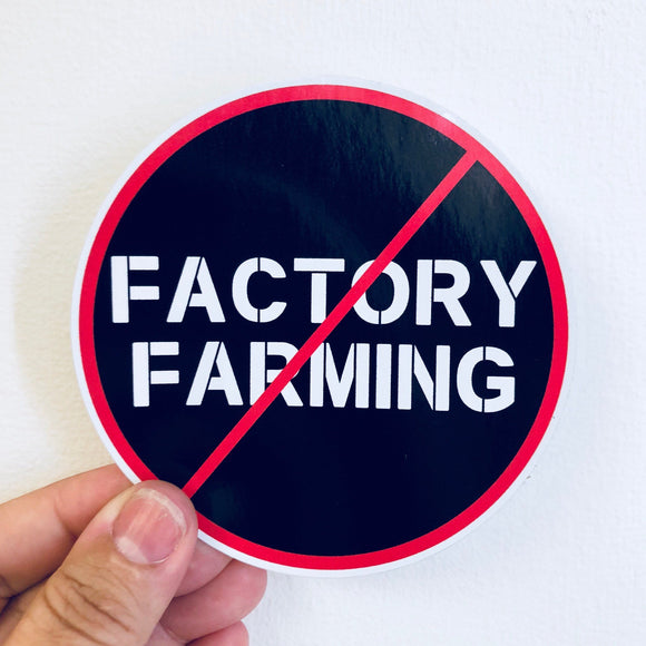 no factory farming sticker