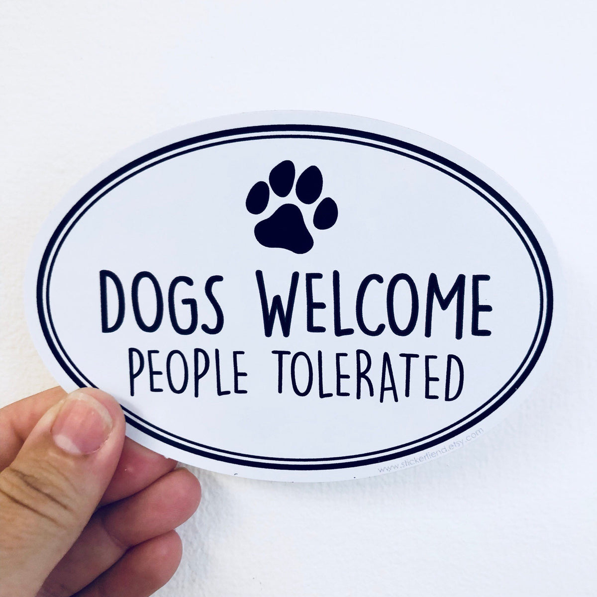 dogs welcome sticker – Anthem Sticker Company