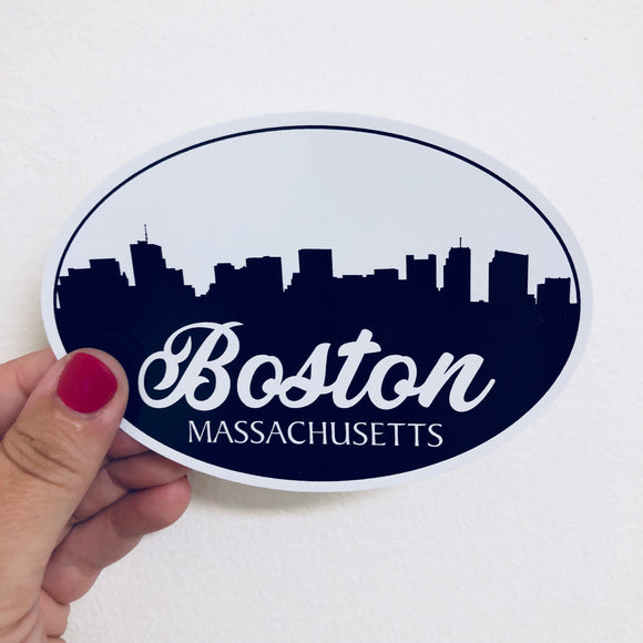 Massachusetts Boston skyline sticker