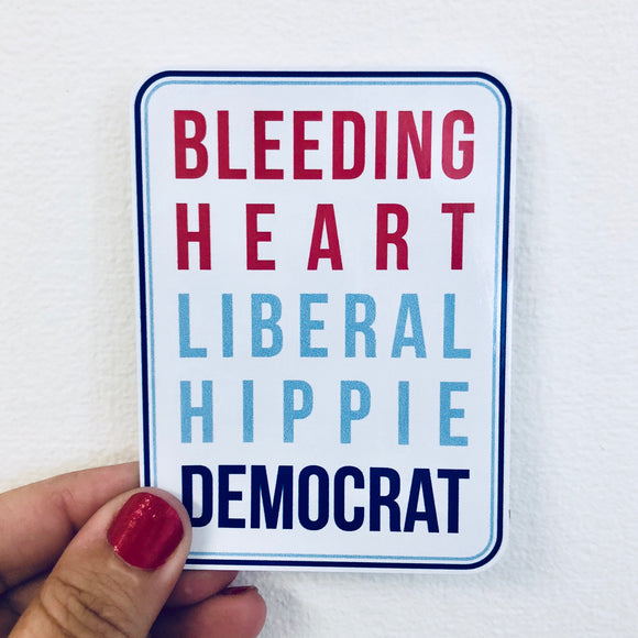 bleeding heart liberal sticker