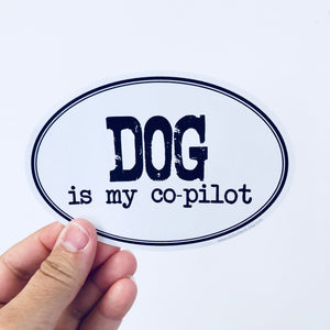 dog is my co-pilot sticker