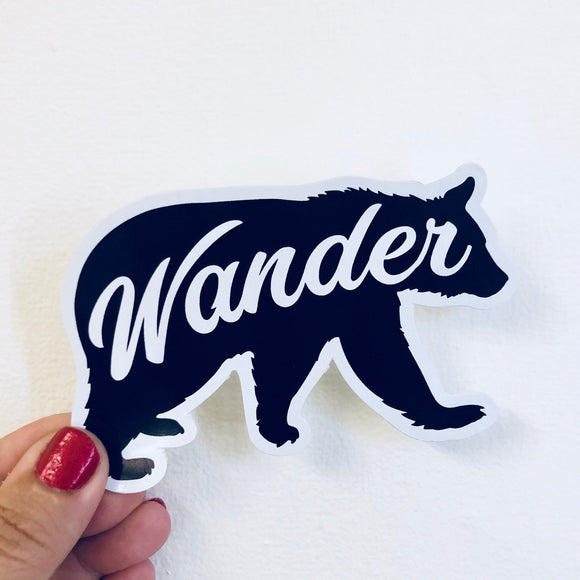 Wander bear sticker