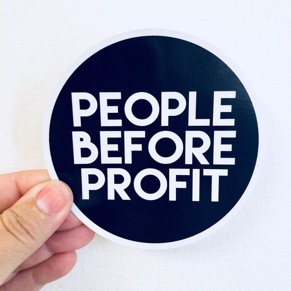 people before profitsticker sticker