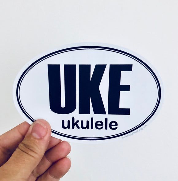 UKE ukulele sticker