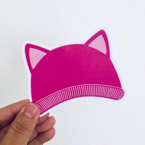pink hat sticker