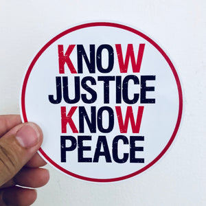 no justice, no peace sticker