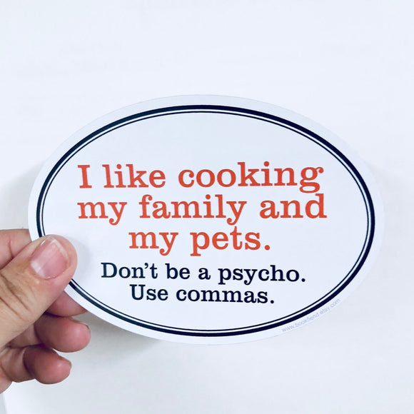 I like cooking my family and pets sticker