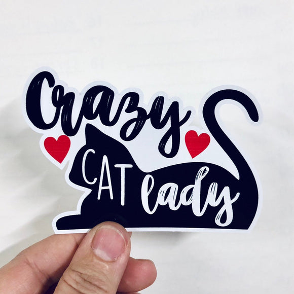 crazy cat lady sticker