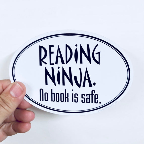 Library Ninja Sticker reading ninja sticker – Anthem Sticker Company