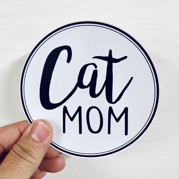 cat mom sticker