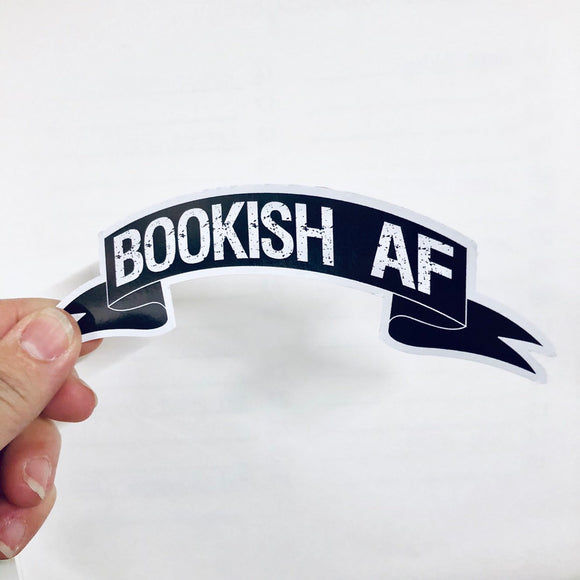 bookish AF banner sticker