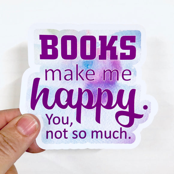 books make me happy sticker
