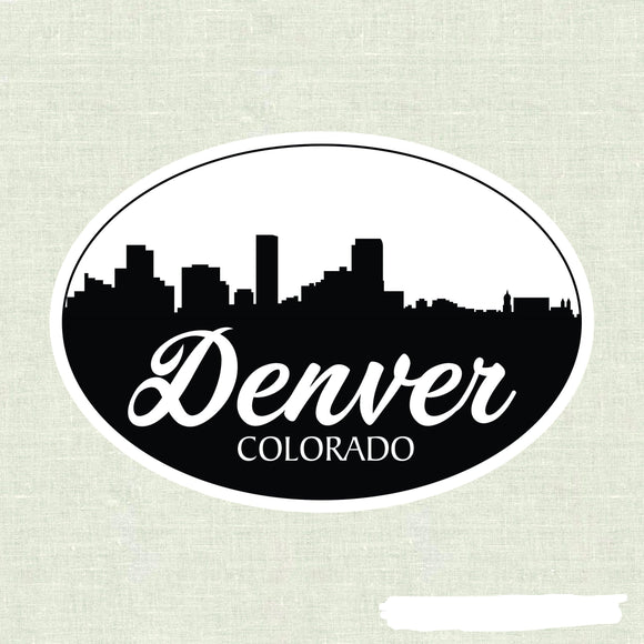 Colorado Denver skyline sticker