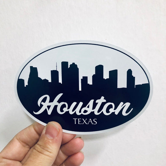 Texas Houston skyline sticker