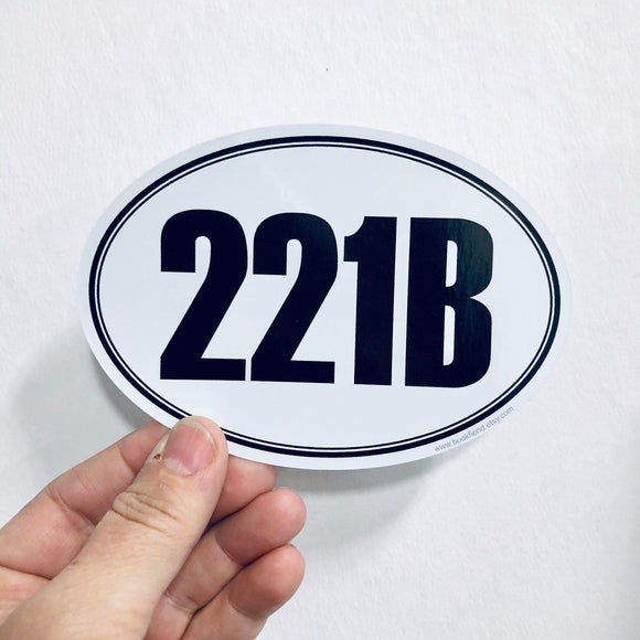 221B Sherlock Holmes sticker