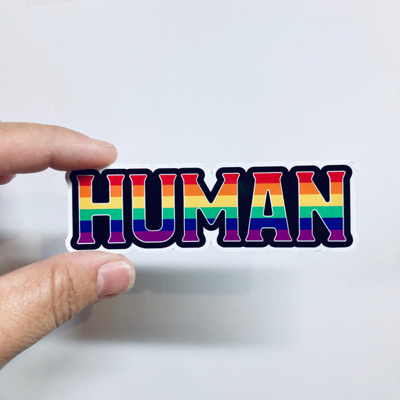 Human rainbow sticker