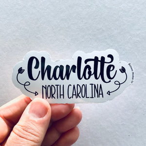 Charlotte, North Carolina arrow sticker