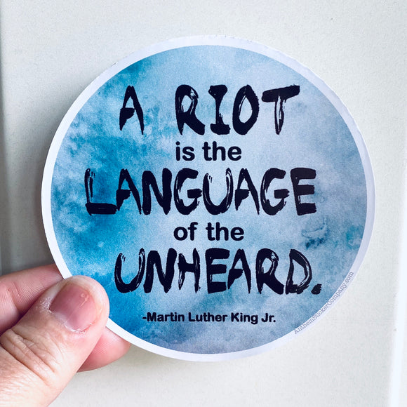 A riot is the language sticker