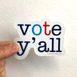 vote y'all (typewriter) sticker