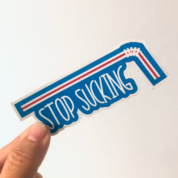 stop sucking sticker