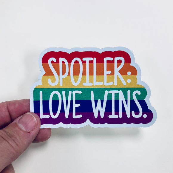 spoiler love wins sticker