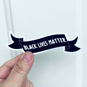 Black lives matter banner sticker