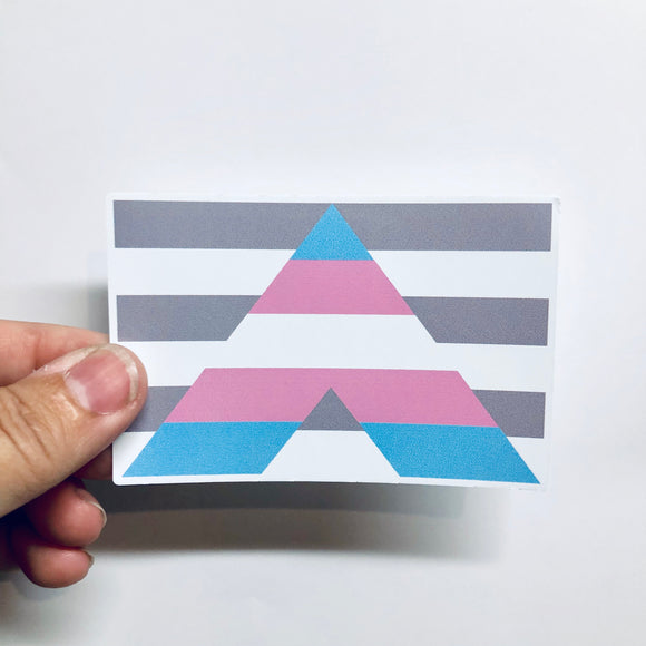 transgender ally flag sticker