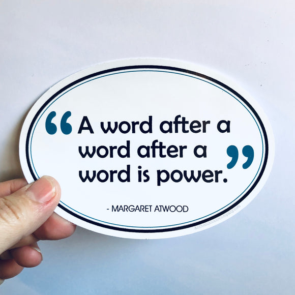 A word after a word after a word is power sticker