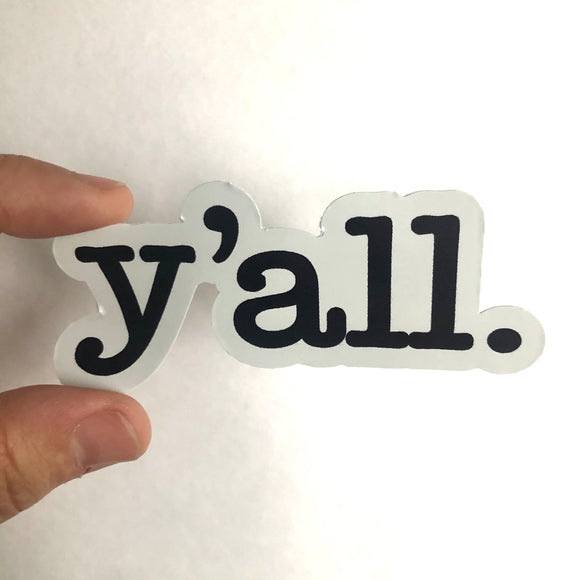 y'all (typewriter) sticker