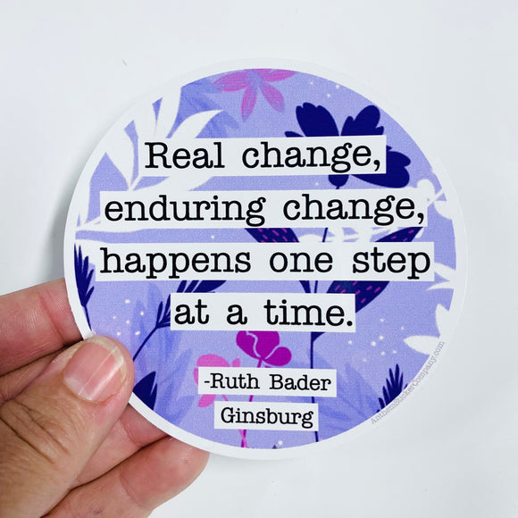 real change RGB quote sticker