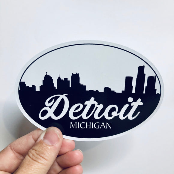 Michigan Detroit skyline sticker