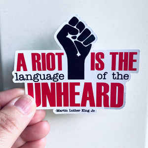 A riot fist sticker