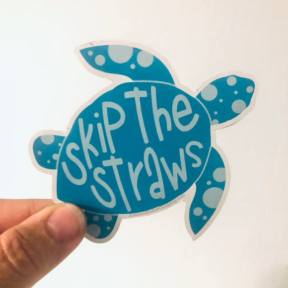 skip the straws sticker
