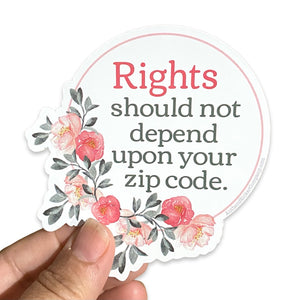 rights should not depend upon your zip code sticker
