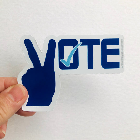 v is for vote sticker
