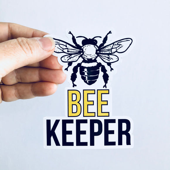 bee keeper diecut sticker