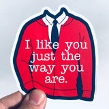 i like you sweater sticker