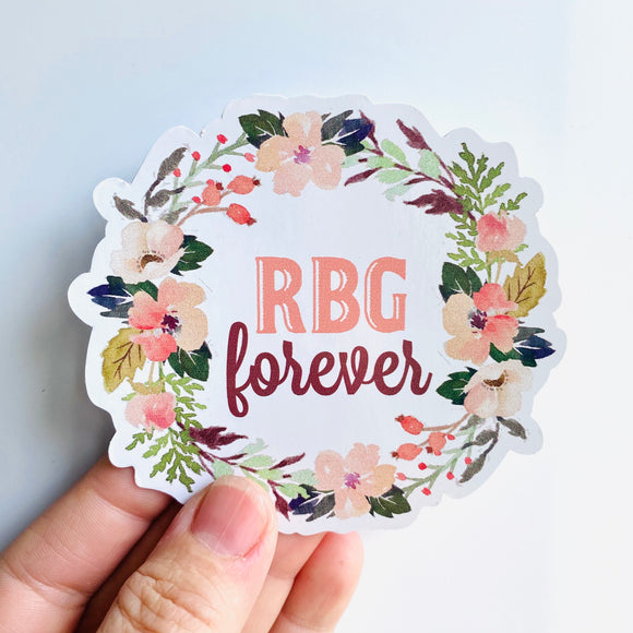 RBG Forever floral sticker
