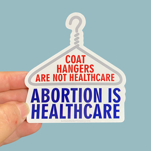Coat hangers are not healthcare sticker