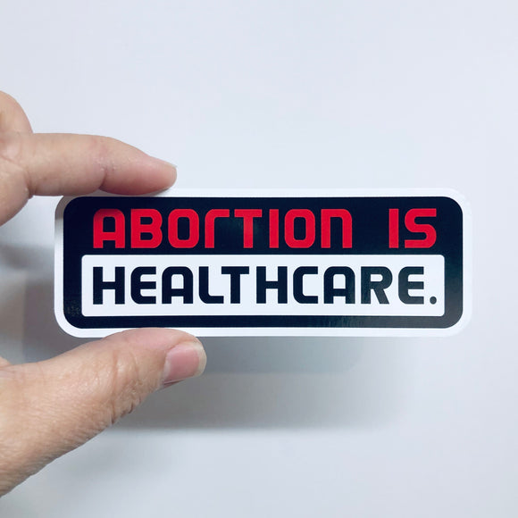 Abortion is healthcare floral sticker
